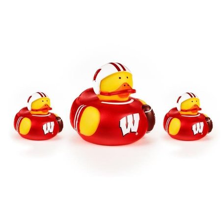BSI PRODUCTS BSI Products 48320 Wisconsin Badgers All Star Ducks - Pack of 3 48320